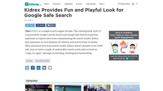Kidrex Provides Fun and Playful Look for Google Safe Search - EdSurge