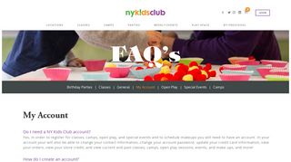 My Account - NY Kids Club