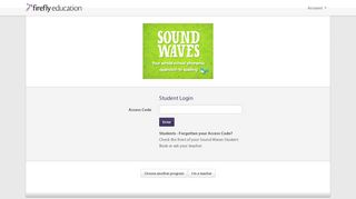 Sound Waves Student Login - Firefly Online