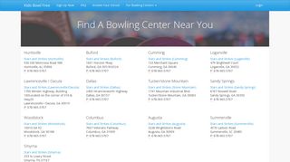 Find A Bowling Center Near You - KidsBowlFree.com: Kids Bowl Free ...