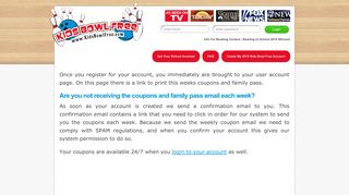 KidsBowlFree.com: Print Your Coupons and Family Pass