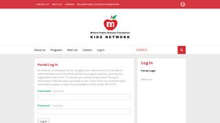 Kids Network : Log In : Portal Login