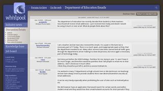 Department of Education Emails - On the web - Whirlpool Forums