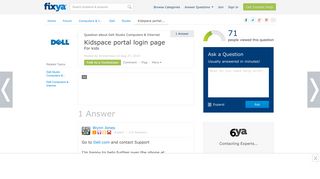 SOLVED: Kidspace portal login page - Fixya