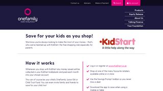 Kidstart - Save For Your Children As You Shop | OneFamily
