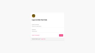 Log in to Kids Tech Club
