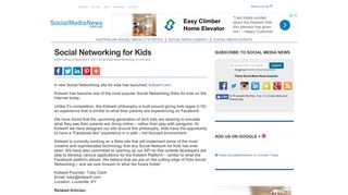 Social Networking for Kids - Social Media News Australia