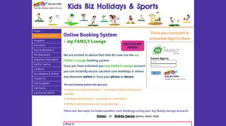 kidsbizholidays | Online Booking System - Kids Biz Holidays and Sports