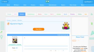 log out or log in - Random - General - Page 1 | Kidzworld Forums
