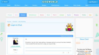 Login to Chat - Say Anything - General - Page 1 | Kidzworld Forums