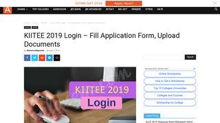 KIITEE 2019 Login - Fill Application Form, Upload Documents | AglaSem