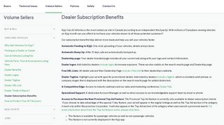 Dealer Subscription Benefits | Kijiji Helpdesk