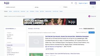 Create An Account | Kijiji in Ontario. - Buy, Sell & Save with Canada's ...