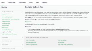 Register to Post Ads | Kijiji Helpdesk