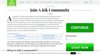 Join A Kik Community - Kik Login Online