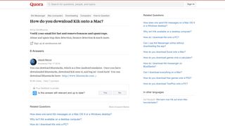 How to download Kik onto a Mac - Quora
