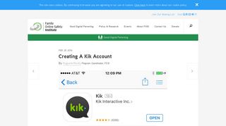 Creating a Kik Account - Family Online Safety Institute