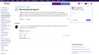 Kik wont let me log in? | Yahoo Answers