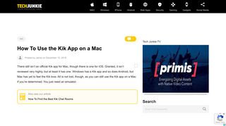 How To Use the Kik App on a Mac - TechJunkie