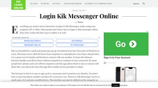 Login Kik Messenger Online - Kik Login Online