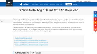 3 Ways to Kik Login Online With No Download- dr.fone