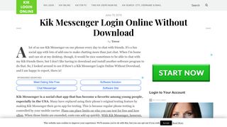 Kik Messenger Login Online Without Download - Kik Login Online
