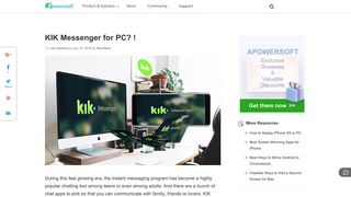 KIK Messenger for PC - Apowersoft