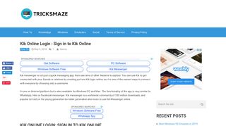 Kik Online Login : Sign in to Kik Online - TricksMaze