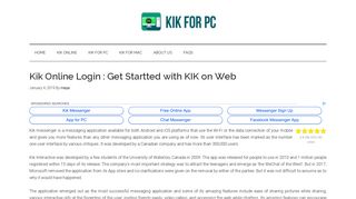 Kik Online Login : Get Startted with KIK on Web - Kik Messanger App
