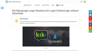 Kik Messenger Login Problems and Solutions - Aiseesoft