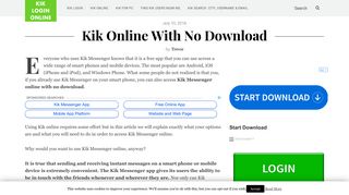 Kik Online With No Download - Kik Login Online