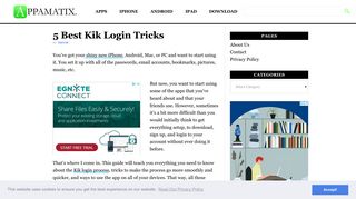 5 Best Kik Login Tricks | Appamatix