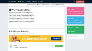 LATEST Kik Boys - KikUsernames.com