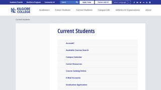 Current Students | Kilgore College