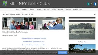 Membership Application 2018 : Killiney Golf Club