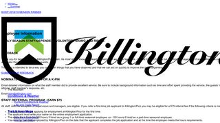 Employee Information - Killington