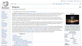 Kilogram - Wikipedia