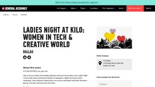 Ladies Night at Kilo: Women in Tech & Creative | General Assembly