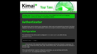 Authenticator - Documentation for Kimai