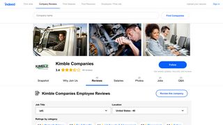 Working at Kimble Companies: Employee Reviews | Indeed.com