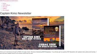 Newsletter Sign-up Page - Captain Kimo