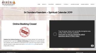 Sri Sundara Kaandam – Spiritual Calendar 2019 - Kinchitkaram Trust