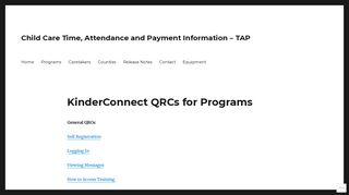 KinderConnect QRCs for Programs – Child Care Time, Attendance ...