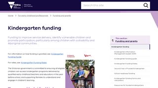 Kindergarten funding - Department of Education and Training Victoria