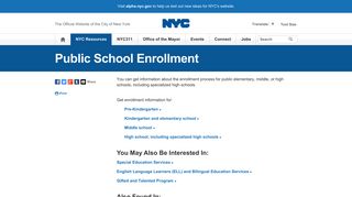 Public School Enrollment | City of New York - NYC - NYC.gov
