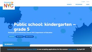 Kindergarten & Elementary School - Growing Up NYC