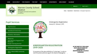 Pupil Services / Kindergarten Registration
