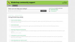 Using Kinderloop daily : Kinderloop community support