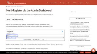 Multi-Register via the Admin Dashboard | Kinderly