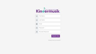 Create an account - Kindermusik